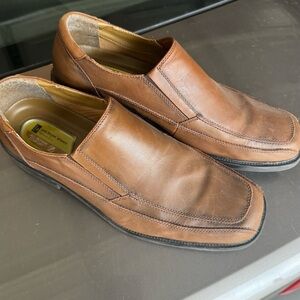 DOCKERS - Men’s (Sz 14) 90-3183 Brown Leather Slip On Loafers, Dress Shoes